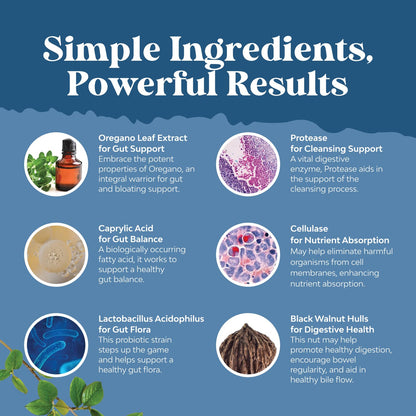 Candida Cleanse Detox for Women - Anti Overgrowth Gut Detox for Women with Caprylic Acid Black Walnut Wormwood and Oregano - Full Body Cleanse - dailyvitalstore