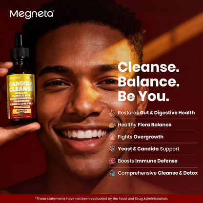 Candida Cleanse Detox with Triple-Targeting Technology, All-in-1 Synergy Formula with Caprylic Acid, Oregano, Black Walnut & Wormwood – Yeast Detox, Gut Health - dailyvitalstore