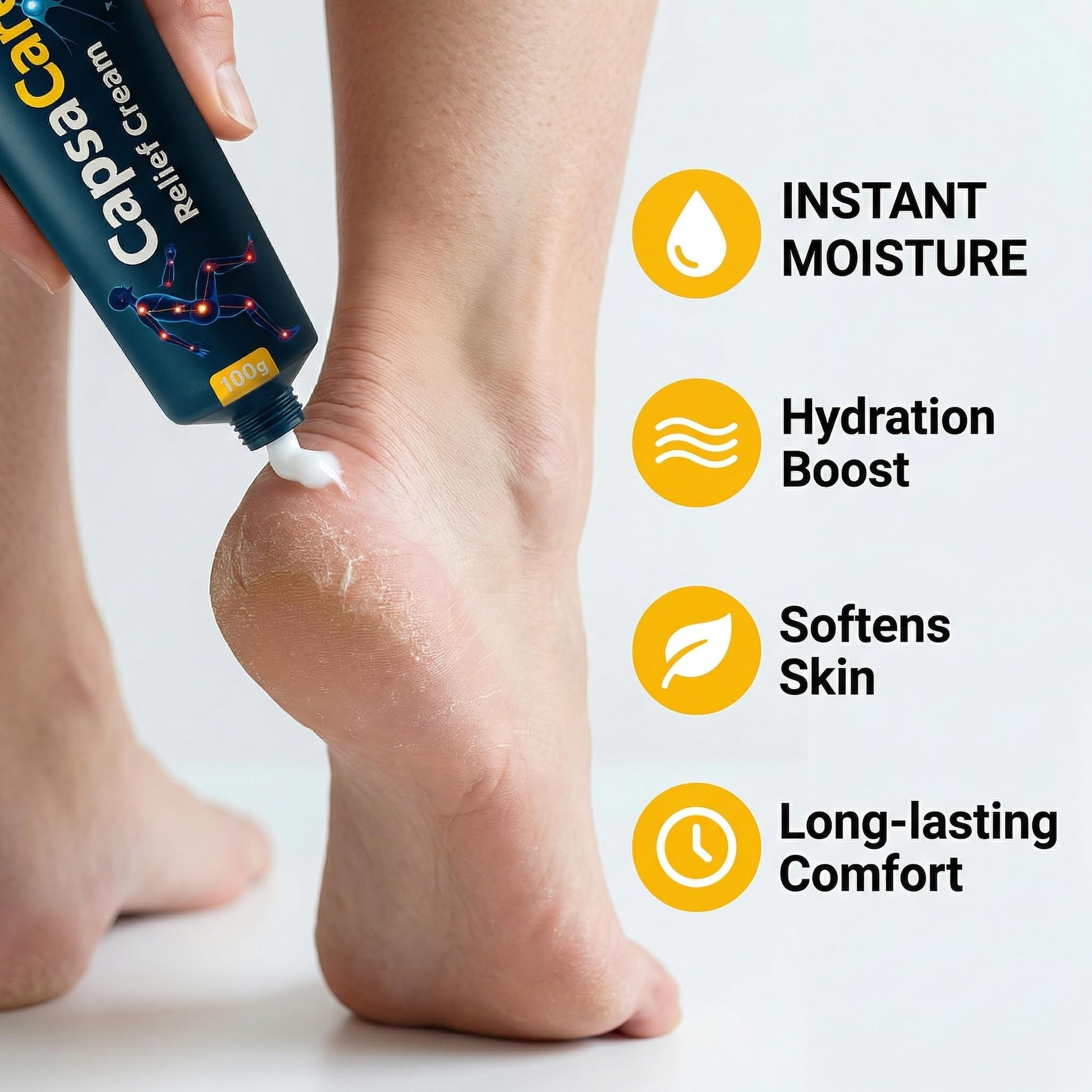 CapsaCare Neuropathy Relief Cream - with Capsaicin & Arnica, Menthol for Muscle & Joint Comfort, Fast Absorbing Formula for Feet, Hands, Legs, and Waist (2Pcs) - dailyvitalstore