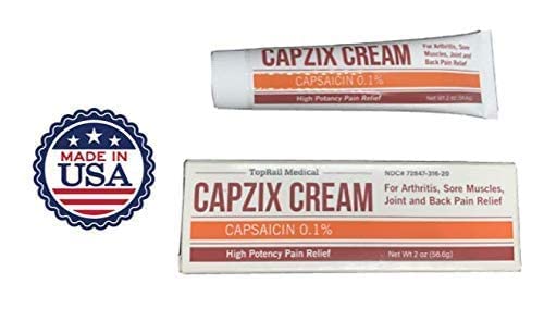 Capzix Cream for Pain Relief 2 OZ Capsaicin .1% High Potency/ Maximum Strength - dailyvitalstore
