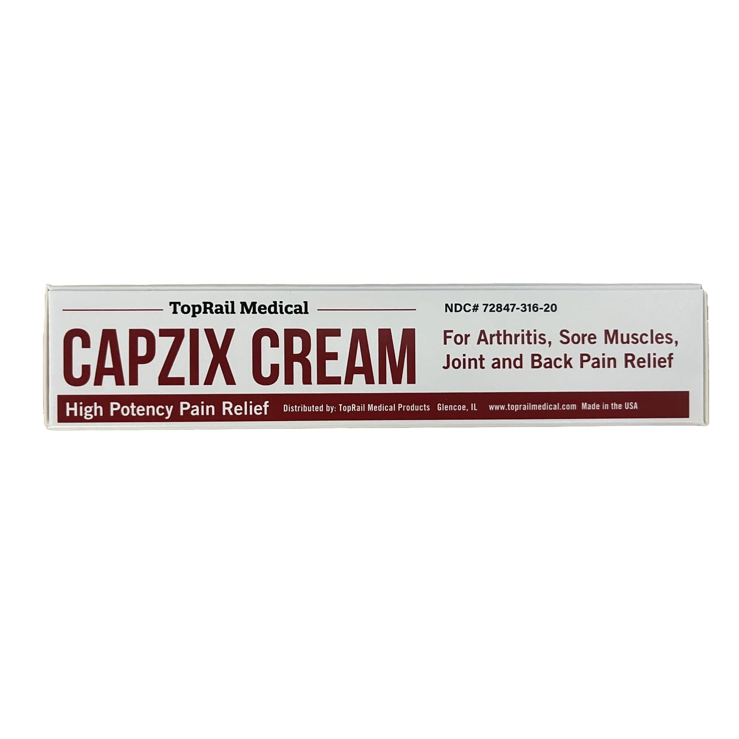 Capzix Cream for Pain Relief 2 OZ Capsaicin .1% High Potency/ Maximum Strength - dailyvitalstore