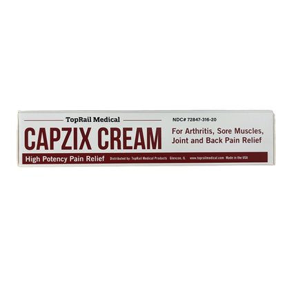 Capzix Cream for Pain Relief 2 OZ Capsaicin .1% High Potency/ Maximum Strength - dailyvitalstore