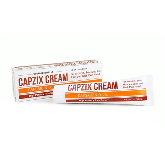 Capzix Cream for Pain Relief 2 OZ Capsaicin .1% High Potency/ Maximum Strength - dailyvitalstore