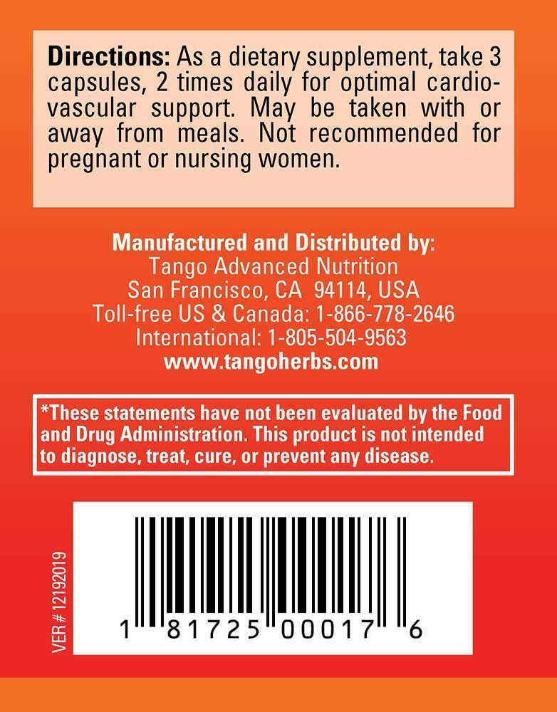 CardioPhase Natural Heart Support Supplement for Healthy Circulation and Cardiovascular Performance (180 Vegetarian Capsules) - dailyvitalstore