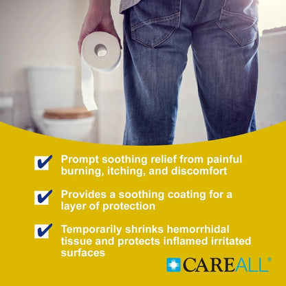 CareAll Hemorrhoidal Ointment 2.0 oz with Applicator (3 Pack). Helps Relieve Burning, Itching, and Discomfort Associated with Inflamed Hemorrhoidal Tissues. Dye, Phthalate, and Fragrance Free - dailyvitalstore