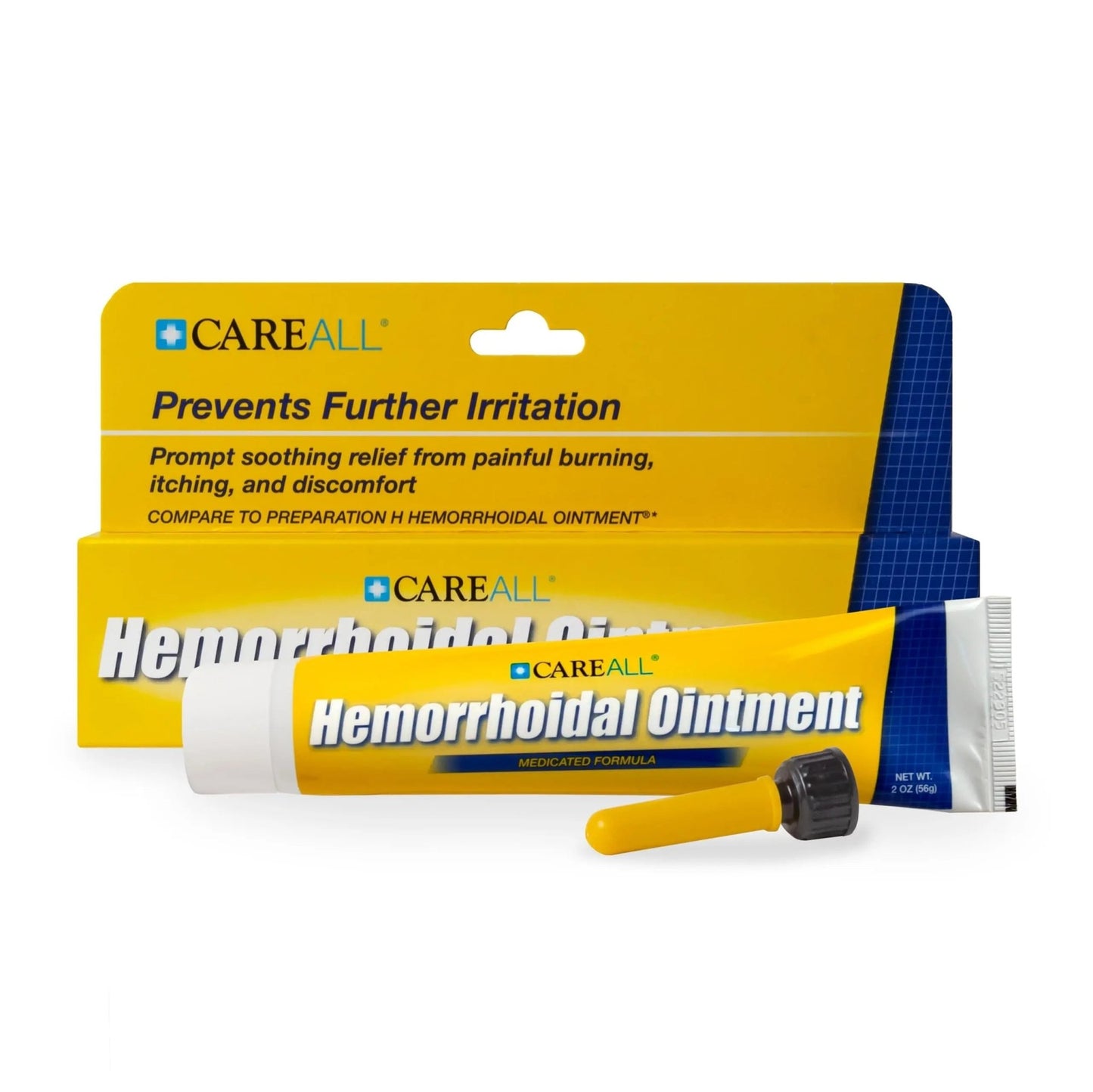CareAll Hemorrhoidal Ointment 2.0 oz with Applicator. Helps Relieve Burning, Itching, and Discomfort Associated with Inflamed Hemorrhoidal Tissues. Dye, Phthalate, and Fragrance Free - dailyvitalstore