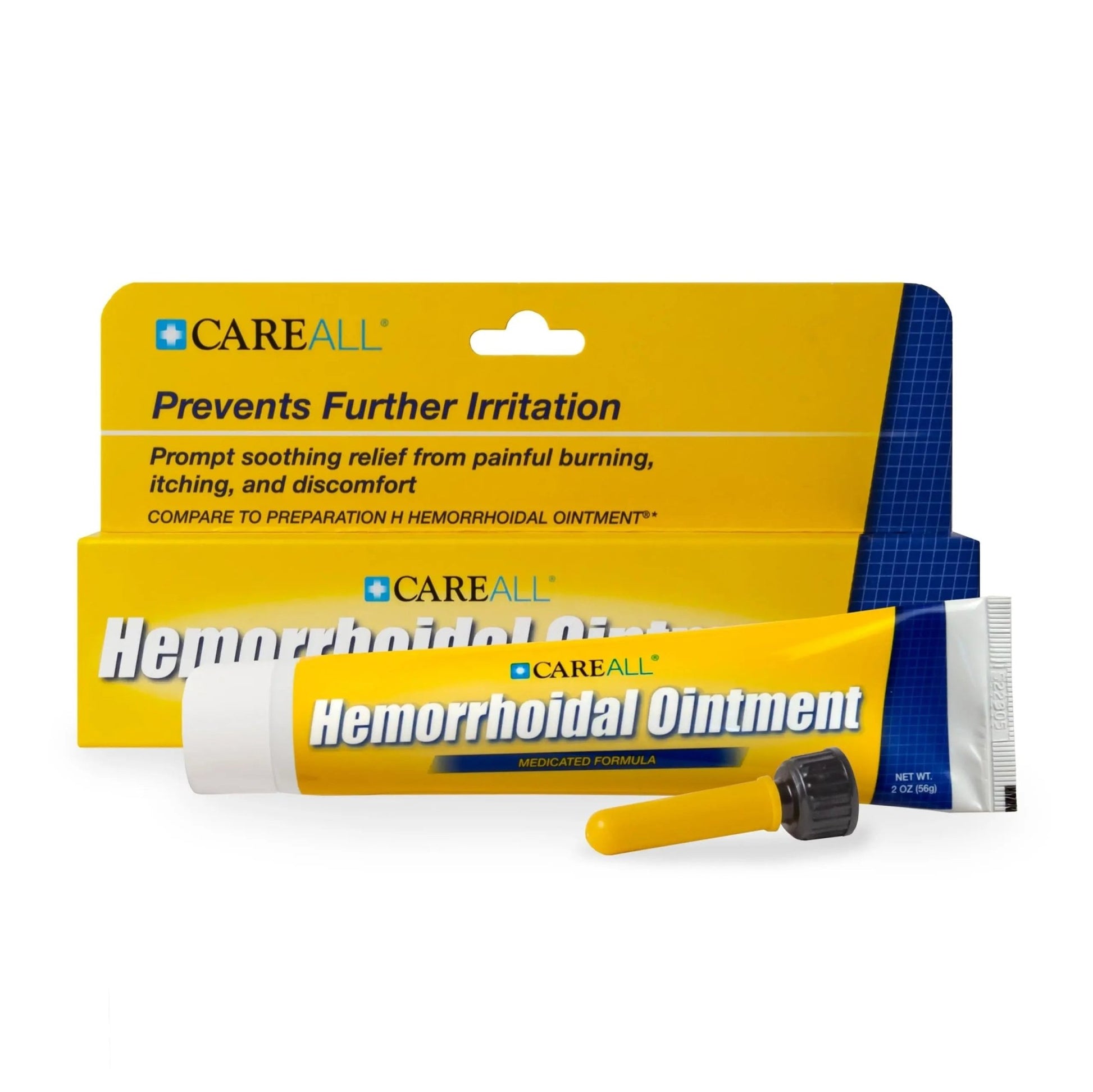 CareAll Hemorrhoidal Ointment 2.0 oz with Applicator. Helps Relieve Burning, Itching, and Discomfort Associated with Inflamed Hemorrhoidal Tissues. Dye, Phthalate, and Fragrance Free - dailyvitalstore
