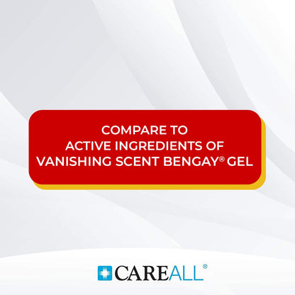 CareAll Muscle & Joint Vanishing Scent Gel, 3.0 oz. (3 Pack), Non-Greasy, Pain Relief Gel for Muscle, Back and Minor Arthritis, Topical Analgesic, 2.5% Menthol - dailyvitalstore