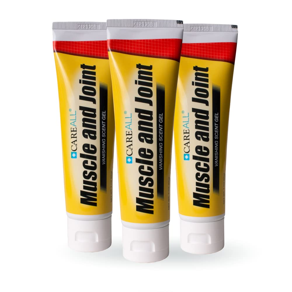 CareAll Muscle & Joint Vanishing Scent Gel, 3.0 oz. (3 Pack), Non-Greasy, Pain Relief Gel for Muscle, Back and Minor Arthritis, Topical Analgesic, 2.5% Menthol - dailyvitalstore