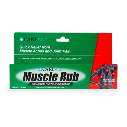 CareAll Muscle Rub Non-Greasy Cream 3.0 oz. Ultra Strength. Relief from Minor Aches and Pains in Muscles and Joints. 10% Menthol & 15% Methyl Salicylate - dailyvitalstore