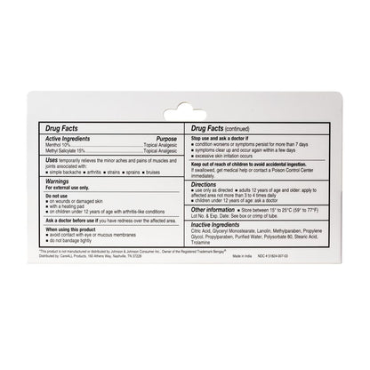CareAll Muscle Rub Non-Greasy Cream 3.0 oz. Ultra Strength. Relief from Minor Aches and Pains in Muscles and Joints. 10% Menthol & 15% Methyl Salicylate - dailyvitalstore