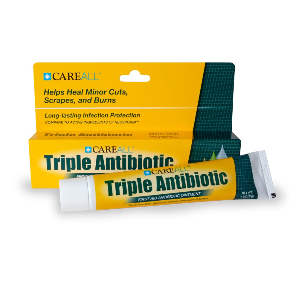 CareAll Triple Antibiotic Ointment 1.0 oz (4 Pack), First Aid Ointment for Minor Scrapes, Cuts, and Burns to Help Prevent Infection, Compare to The Active Ingredients of The Leading Brand - dailyvitalstore