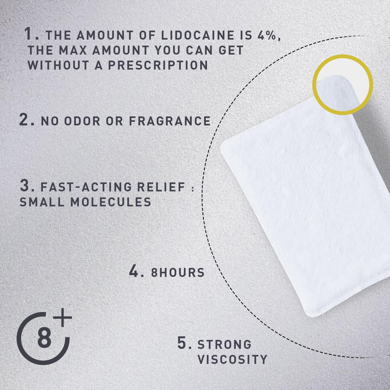 CARELAND Lidocaine Gel Patch, 18 Count Maximum Strength Pain Patches for Muscle Relief in Neck Knee Back and Shoulders Unscented Numbing Patch for Soothing Nerves, Joints - dailyvitalstore