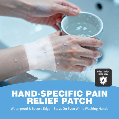 CARELAND Plantar Fasciitis Lidocaine Pain Patches with Hydrogel Technology- Waterproof with Sticky Border, 12 Hour Pain Relief - Contours to Your Foot - 16 Ct - dailyvitalstore