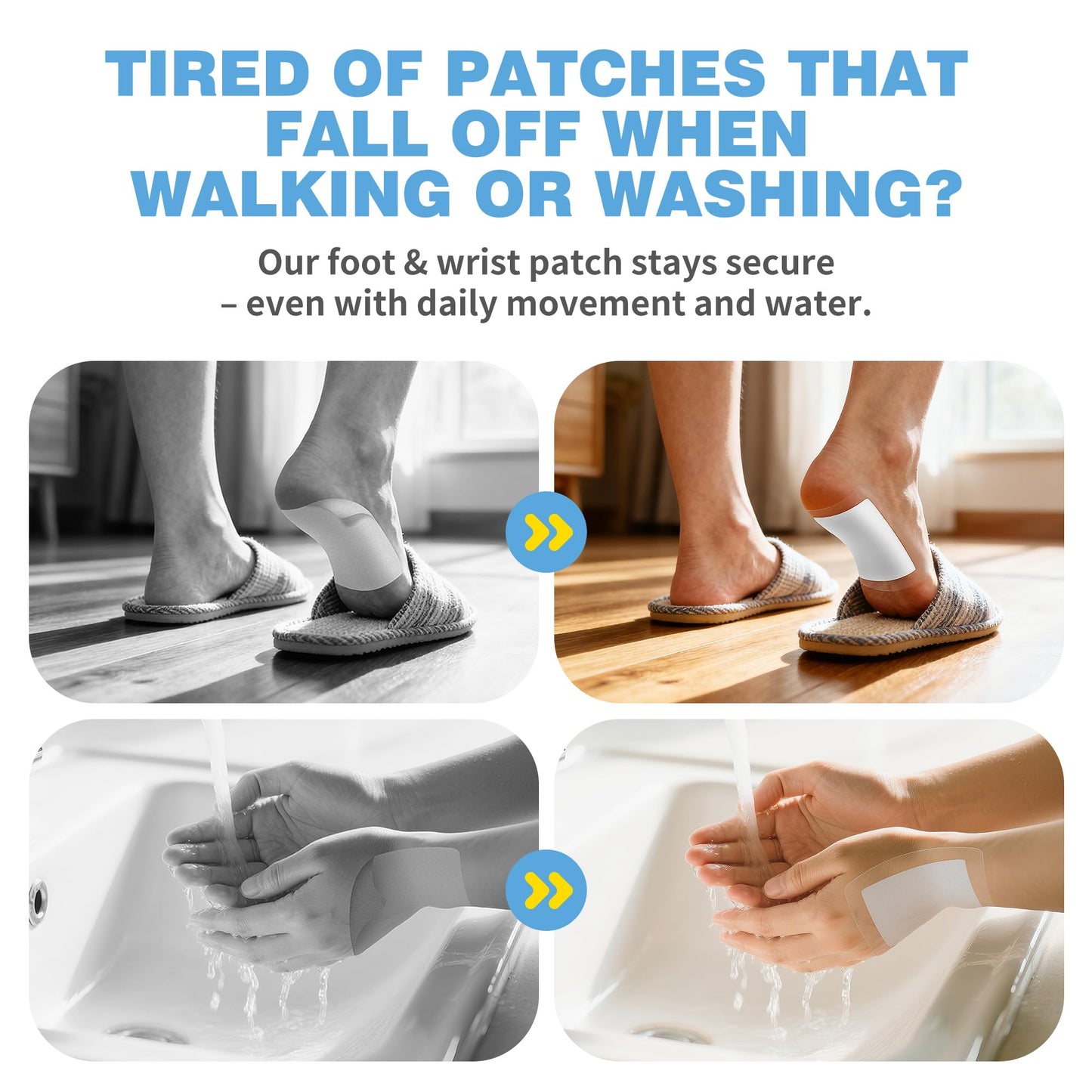 CARELAND Plantar Fasciitis Lidocaine Pain Patches with Hydrogel Technology- Waterproof with Sticky Border, 12 Hour Pain Relief - Contours to Your Foot - 16 Ct - dailyvitalstore