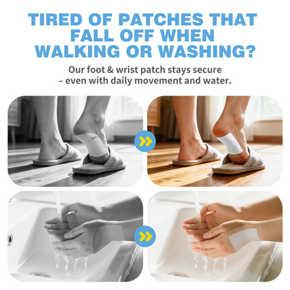 CARELAND Plantar Fasciitis Lidocaine Pain Patches with Hydrogel Technology- Waterproof with Sticky Border, 12 Hour Pain Relief - Contours to Your Foot - 16 Ct - dailyvitalstore