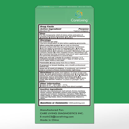 CARELIVING Roll On Pain Relief for Knee, Neck, Joint, Shoulder, Arthritis Pain Reliever, Sore Muscle Relief, Roll On Menthol Gel 2.5 Fl Oz (Pack of 2) - dailyvitalstore