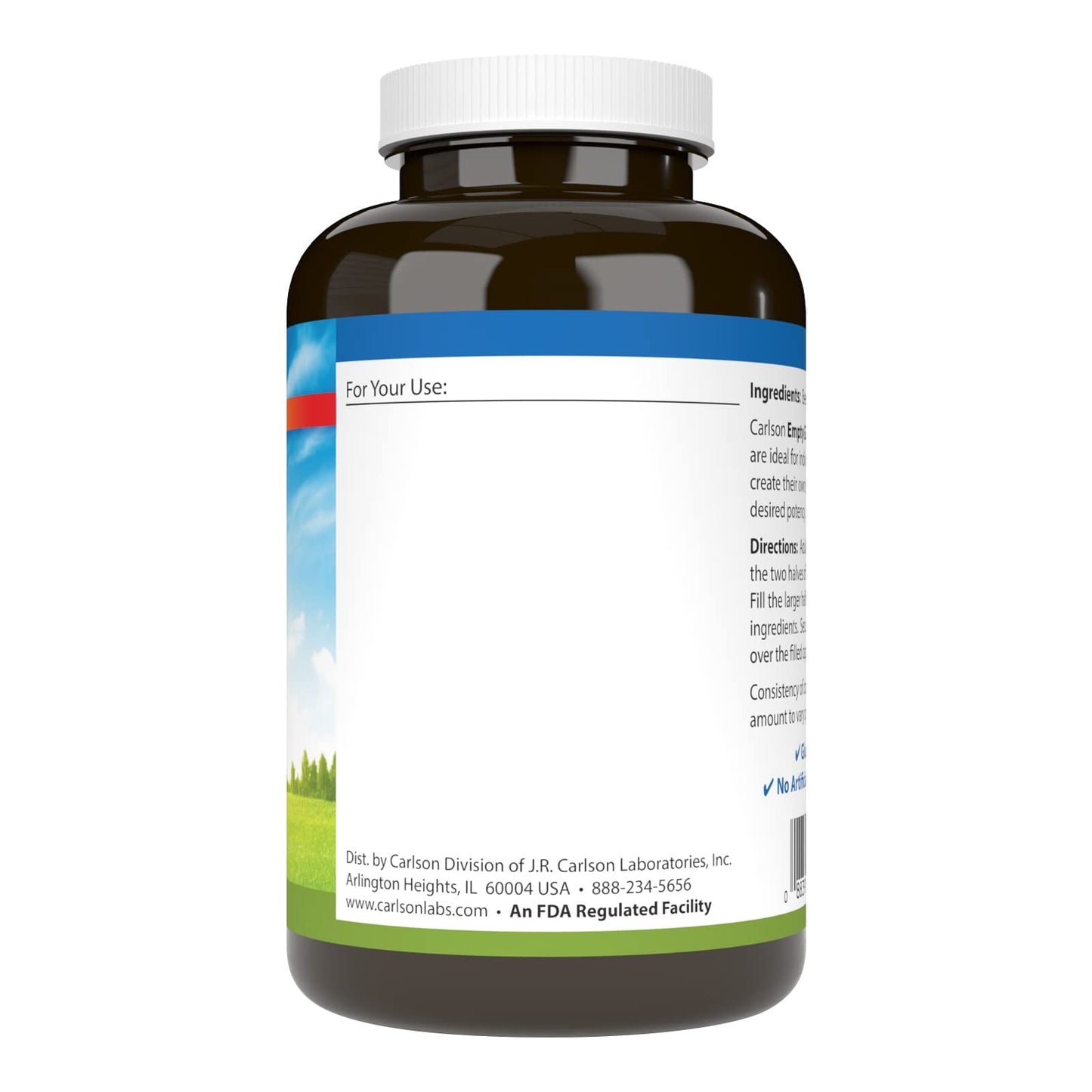 Carlson - Empty Gelatin 00 Capsules, Easy to Separate & Fill, 150 capsules - dailyvitalstore