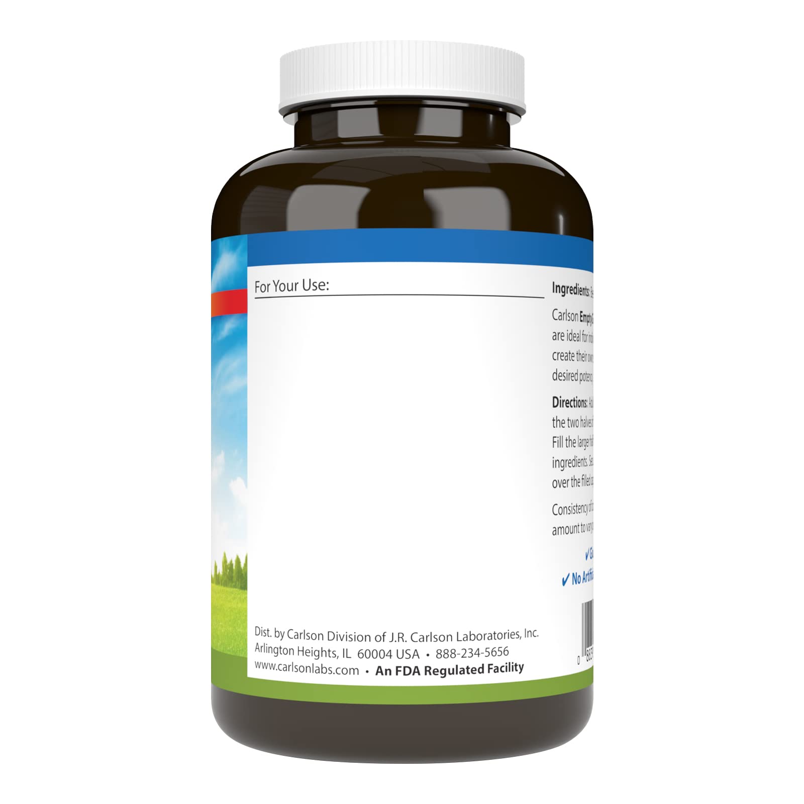 Carlson - Empty Gelatin 00 Capsules, Easy to Separate & Fill, 150 capsules - dailyvitalstore