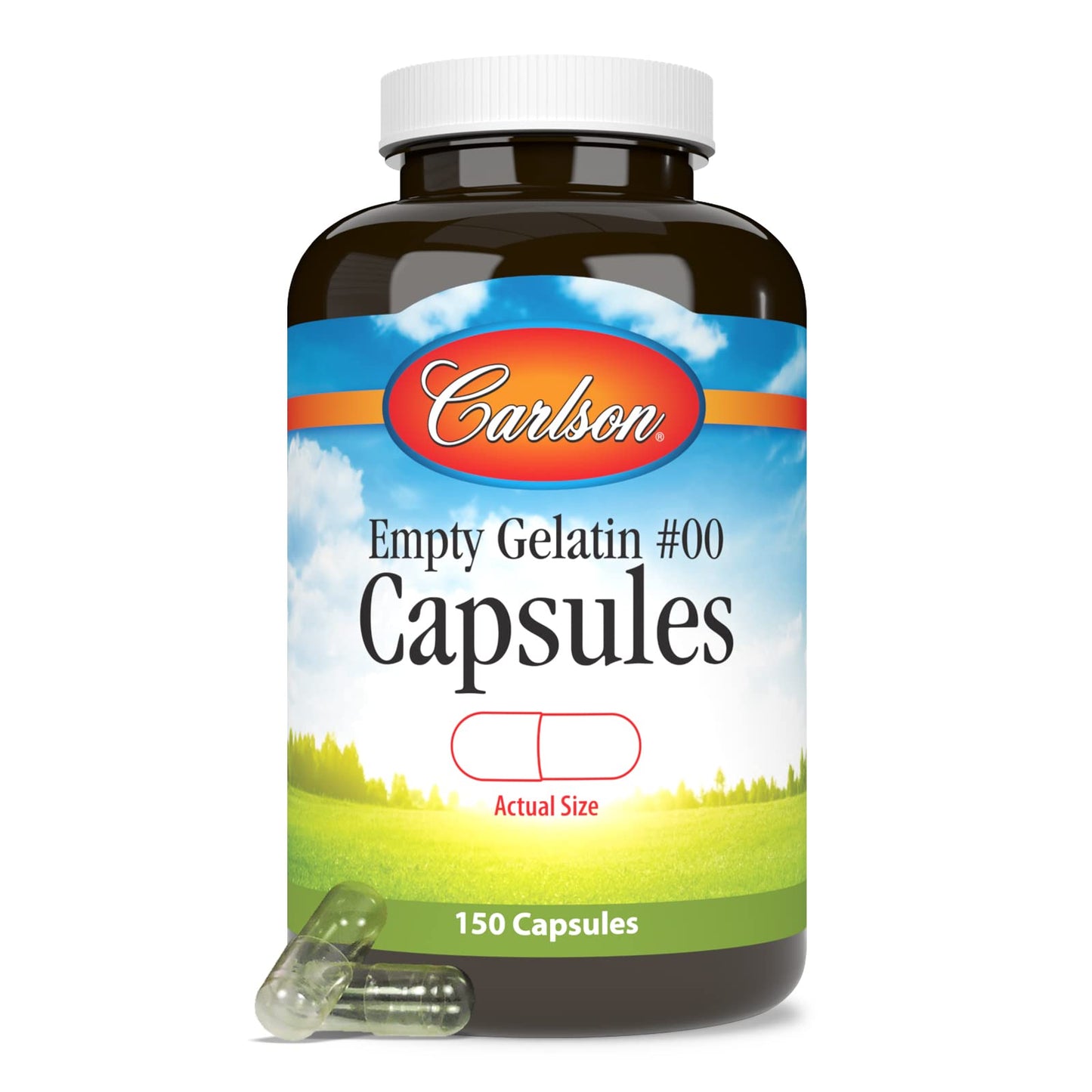 Carlson - Empty Gelatin 00 Capsules, Easy to Separate & Fill, 150 capsules - dailyvitalstore