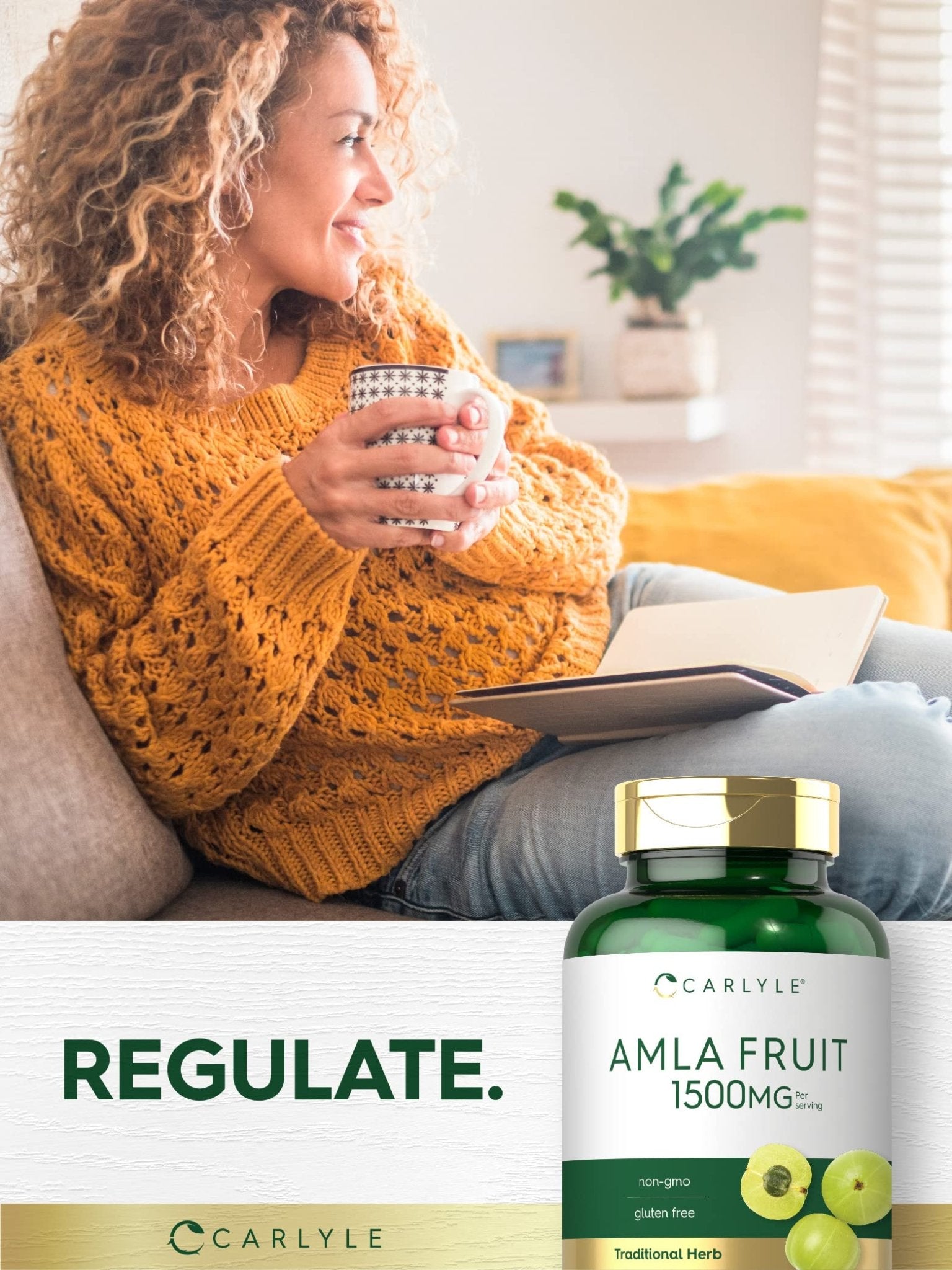Carlyle Amla Capsules 1500mg | 120 Count | Amalaki Fruit | Herbal Extract Supplement | Non-GMO and Gluten Free - dailyvitalstore