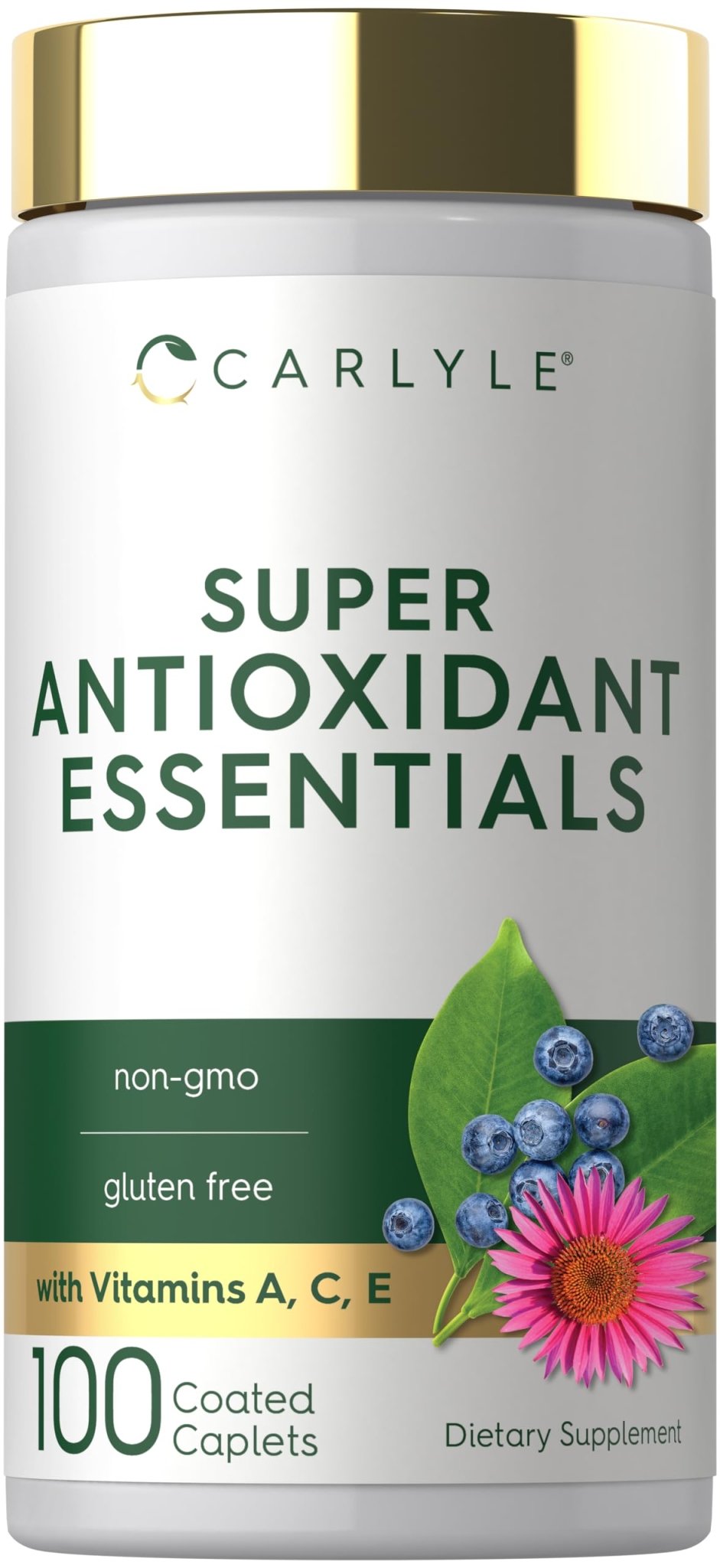 Carlyle Antioxidants Supplement | 100 Caplets | Nutritional Complex | Vitamin A, C, E | Non-GMO, Gluten Free Formula - dailyvitalstore
