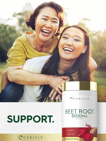Carlyle Beet Root Capsules | 120 Count | Quick Release Capsules | Non-GMO and Gluten Free Supplement - dailyvitalstore