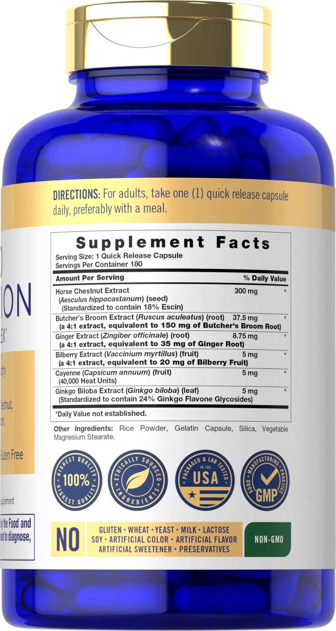 Carlyle Blood Circulation Supplement | 180 Capsules | Supports Healthy Circulation | Non-GMO, Gluten Free - dailyvitalstore