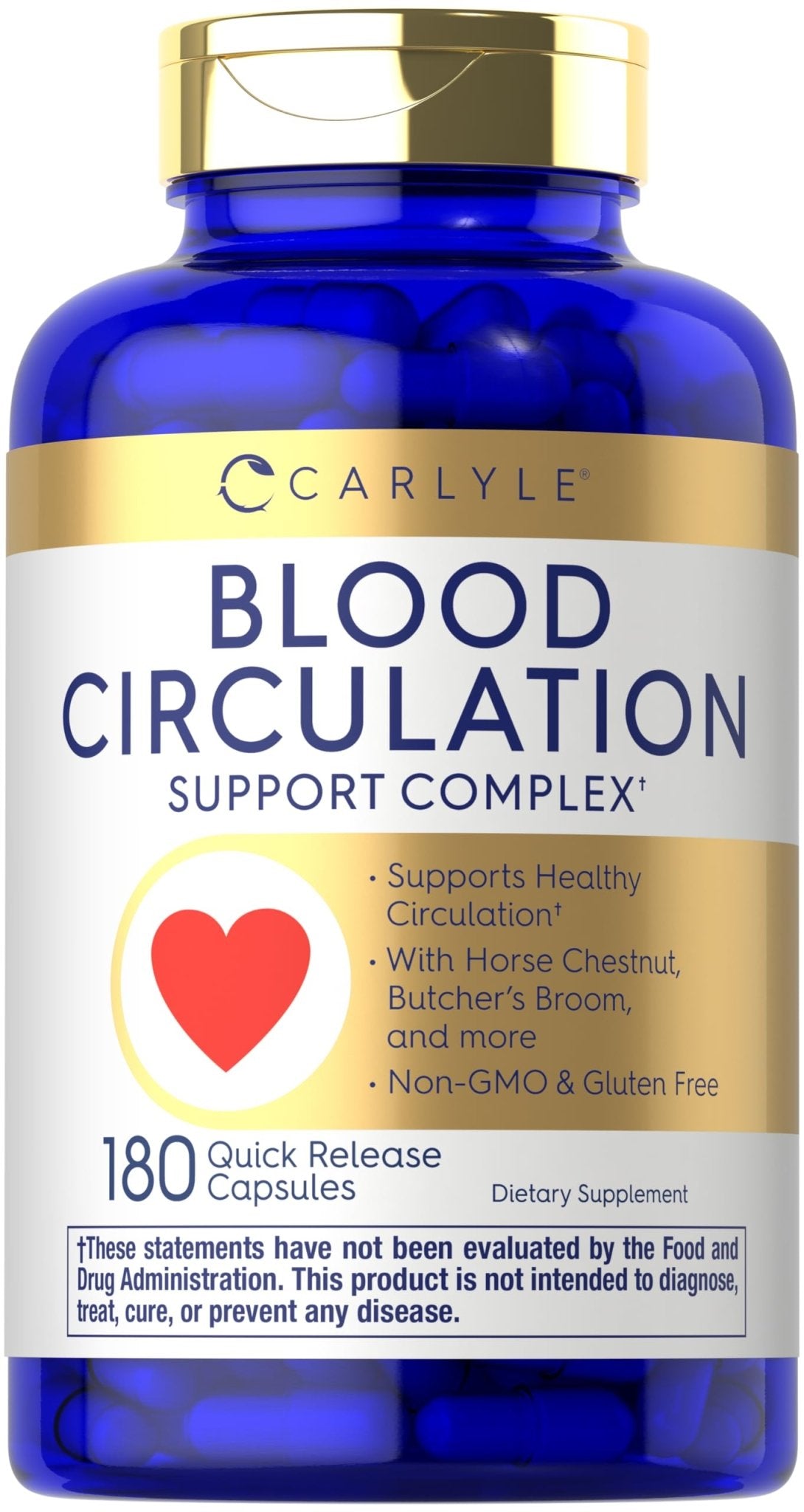 Carlyle Blood Circulation Supplement | 180 Capsules | Supports Healthy Circulation | Non-GMO, Gluten Free - dailyvitalstore