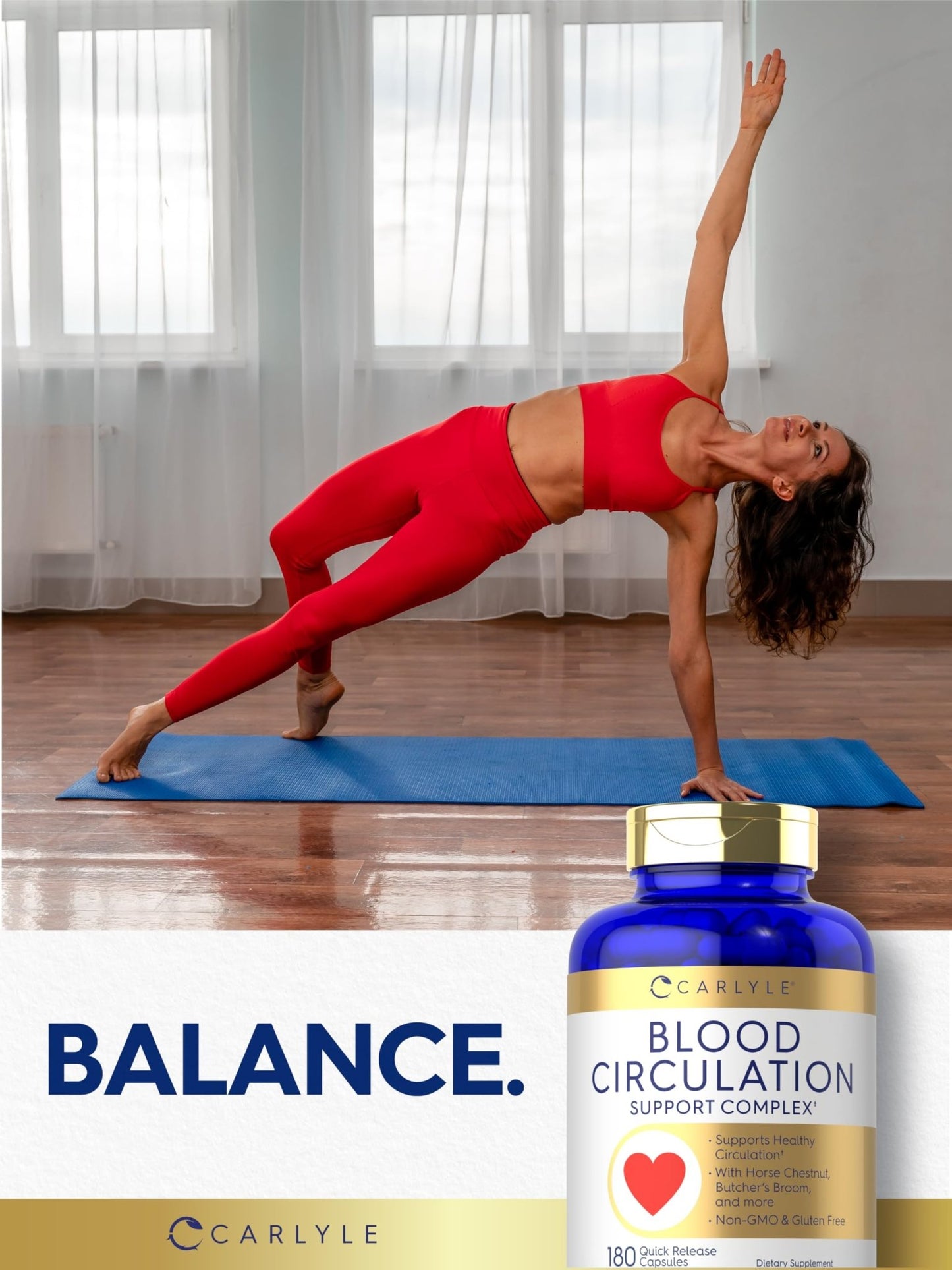 Carlyle Blood Circulation Supplement | 180 Capsules | Supports Healthy Circulation | Non-GMO, Gluten Free - dailyvitalstore
