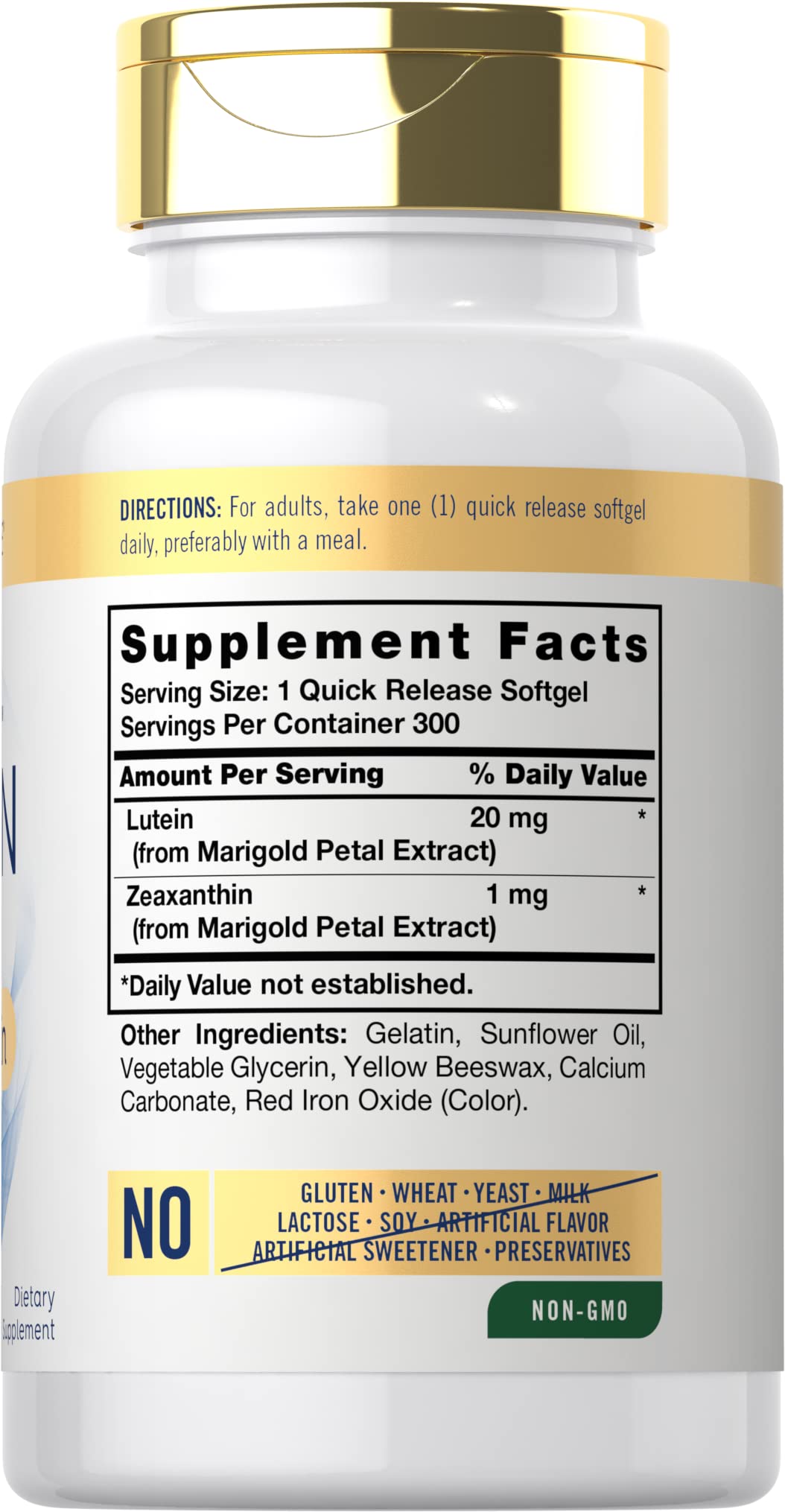 Carlyle Lutein and Zeaxanthin 20mg | 300 Softgels | Eye Health Vitamins | Non-GMO & Gluten Free Supplement - dailyvitalstore