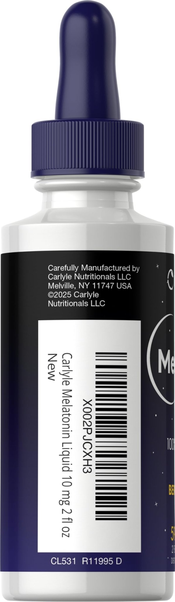 Carlyle Melatonin 10mg | 2 fl oz Liquid Drops | Berry Flavor | for Adults | Non-GMO, Vegetarian Supplement - dailyvitalstore