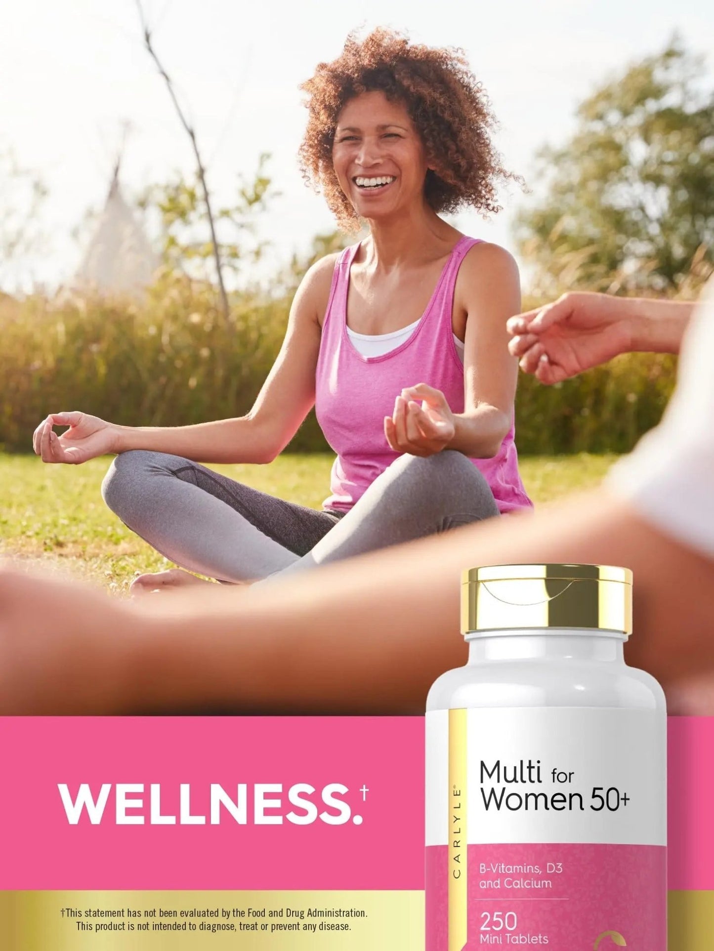 Carlyle Multivitamin for Women 50 Plus | 250 Mini Tablets | Iron Free Supplement | Vitamins A, B12, C, D3, Folate (as Folic Acid) and Calcium | - dailyvitalstore
