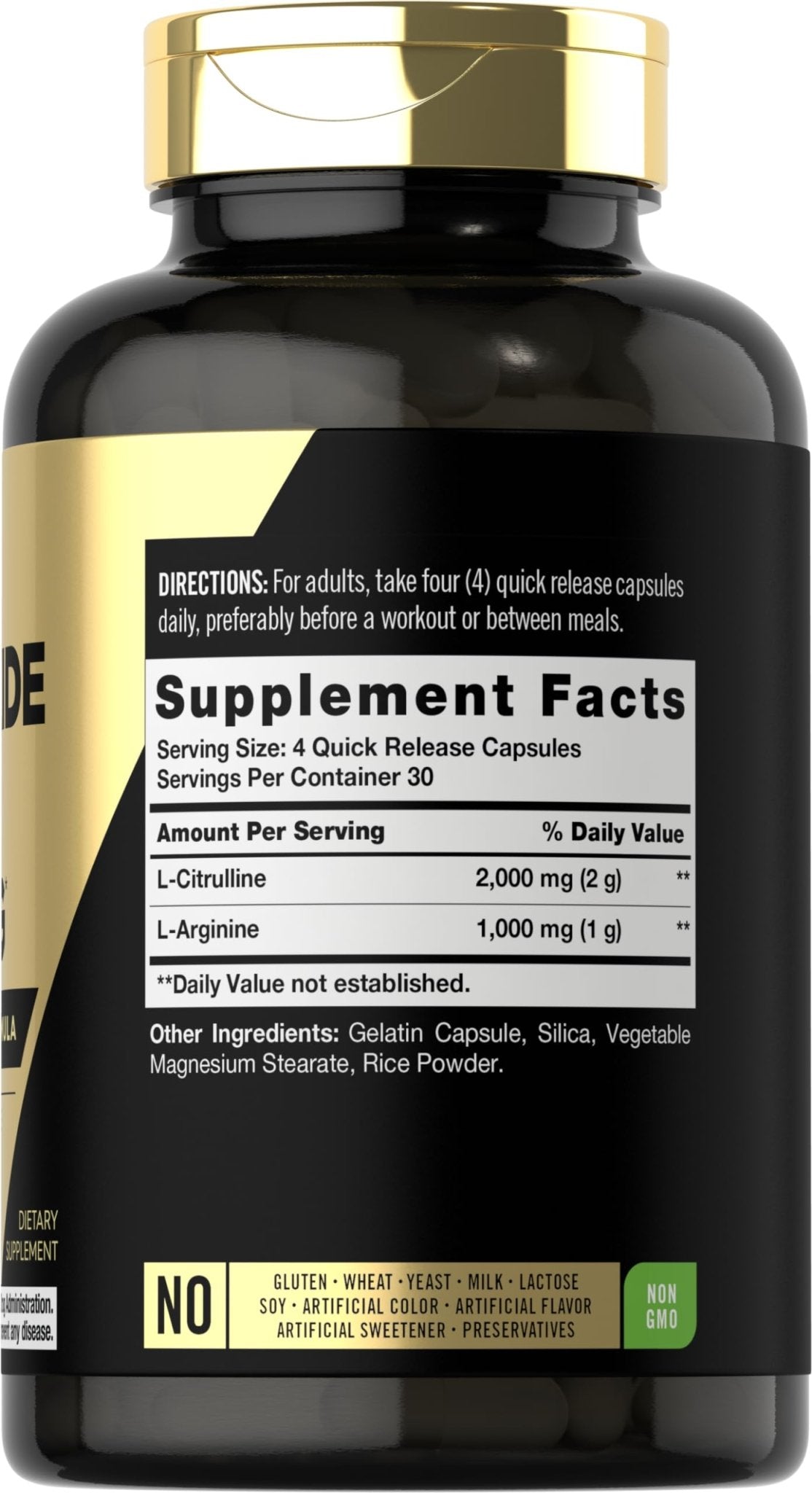 Carlyle Nitric Oxide Supplement 3000mg | 120 Capsules | with L-Arginine & L-Citrulline | for Men & Women | Pre & Post Workout | Non-GMO, Gluten Free - dailyvitalstore
