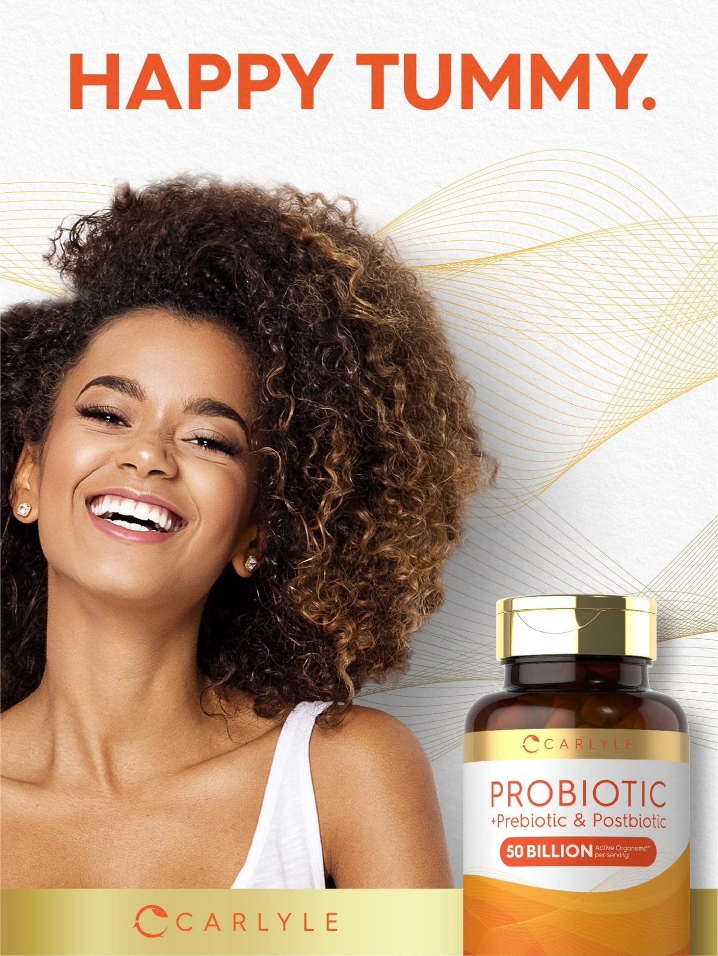 Carlyle Probiotic for Women and Men | 50 Billion CFU | 60 Capsules | Plus Prebiotic and Postbiotic | Complex Supplement | Vegetarian, Non-GMO, and Gluten Free - dailyvitalstore