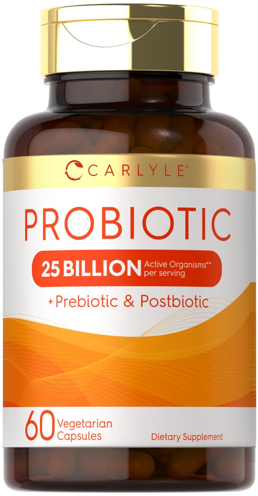 Carlyle Probiotic with Prebiotics & Postbiotics | 25 Billion CFU | 60 Capsules | Supplement for Women & Men | Powder Pills - dailyvitalstore