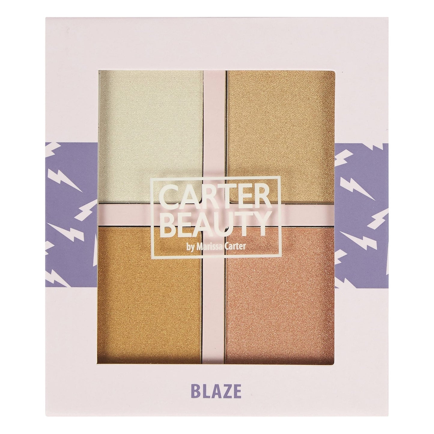 Carter Beauty By Marissa Carter Mini Highlighter Palette | Long Lasting Makeup | Shimmer & Matte Shades (Blaze) - dailyvitalstore
