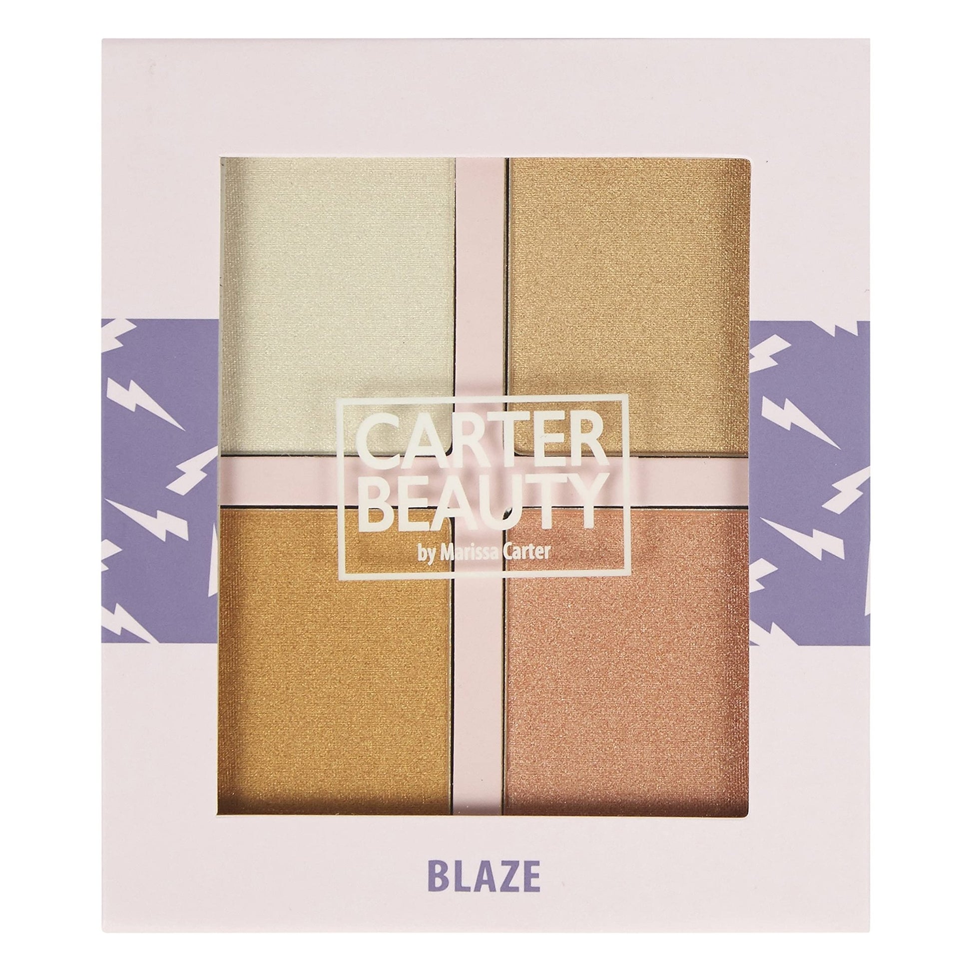 Carter Beauty By Marissa Carter Mini Highlighter Palette | Long Lasting Makeup | Shimmer & Matte Shades (Blaze) - dailyvitalstore