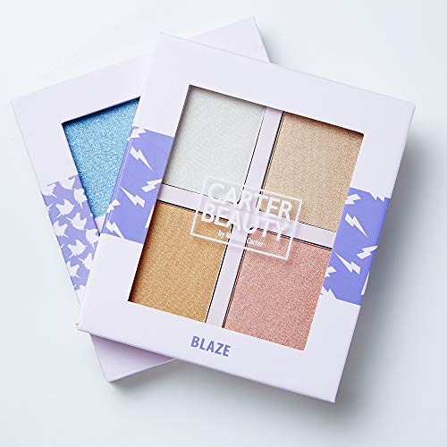 Carter Beauty By Marissa Carter Mini Highlighter Palette | Long Lasting Makeup | Shimmer & Matte Shades (Blaze) - dailyvitalstore