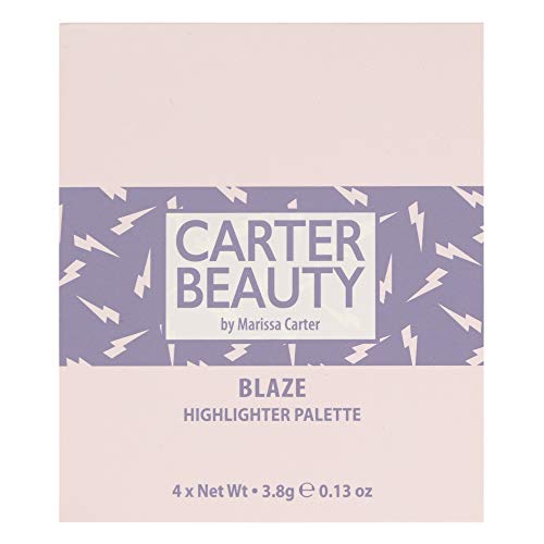 Carter Beauty By Marissa Carter Mini Highlighter Palette | Long Lasting Makeup | Shimmer & Matte Shades (Blaze) - dailyvitalstore