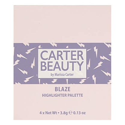 Carter Beauty By Marissa Carter Mini Highlighter Palette | Long Lasting Makeup | Shimmer & Matte Shades (Blaze) - dailyvitalstore