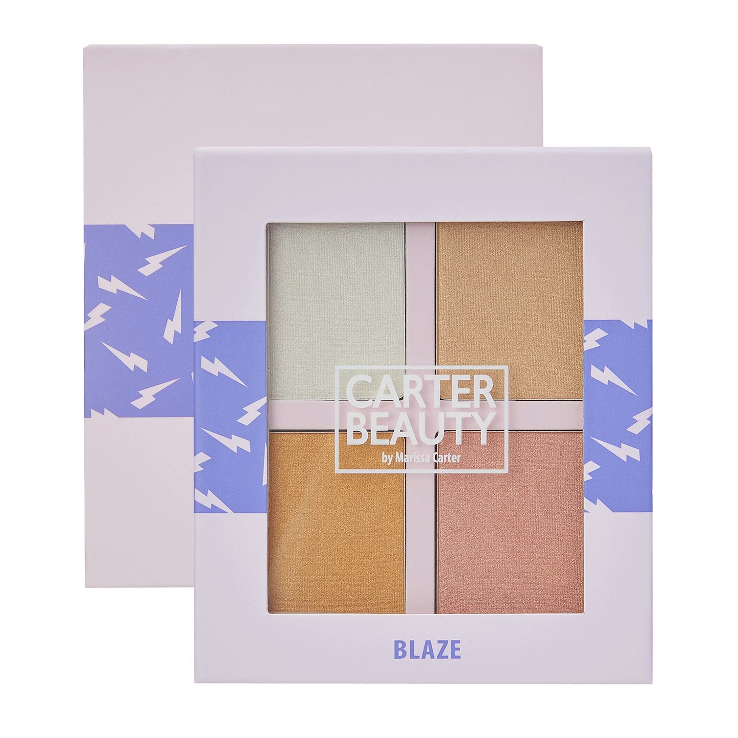 Carter Beauty By Marissa Carter Mini Highlighter Palette | Long Lasting Makeup | Shimmer & Matte Shades (Blaze) - dailyvitalstore
