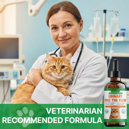 Cat Bladder Remedy for Stones & Crystals, Kidney StonesDissolver forCat- Urinary Free The Flow - Cat Urinary Tract Infection Treatment for Stones, Herbal CatUTI Remedy for Stone Relief & Prevention - dailyvitalstore