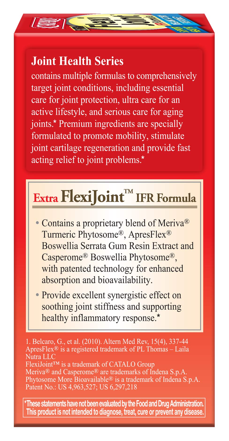 CATALO Extra FlexiJoint IFR Formula – with Meriva Turmeric Phytosome, ApresFlex & Casperome Boswellia – 60 Capsules - dailyvitalstore