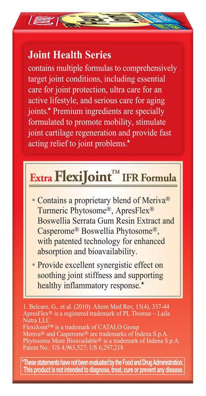 CATALO Extra FlexiJoint IFR Formula – with Meriva Turmeric Phytosome, ApresFlex & Casperome Boswellia – 60 Capsules - dailyvitalstore