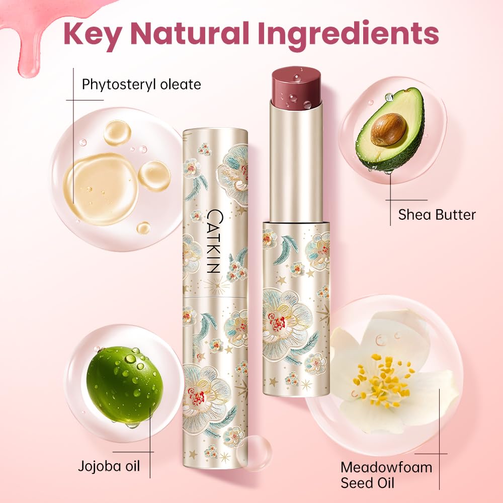 CATKIN Glossy Lip Balm Ultra Hydating Glow Lip Tinted Jelly Plump Melting Balm Shea Butter Repair Soothing For Dry Lips Dewy Finished 0.12 oz C05 SUNFLOWER - dailyvitalstore