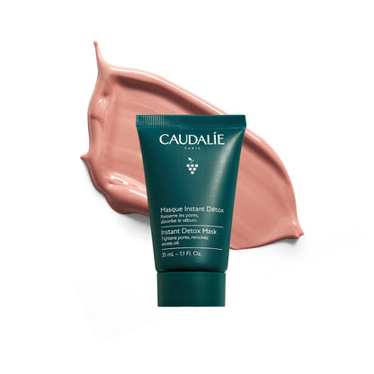 Caudalie Instant Detox Mask, Pore Minimizing Pink Clay Face Mask - 35 mL - dailyvitalstore