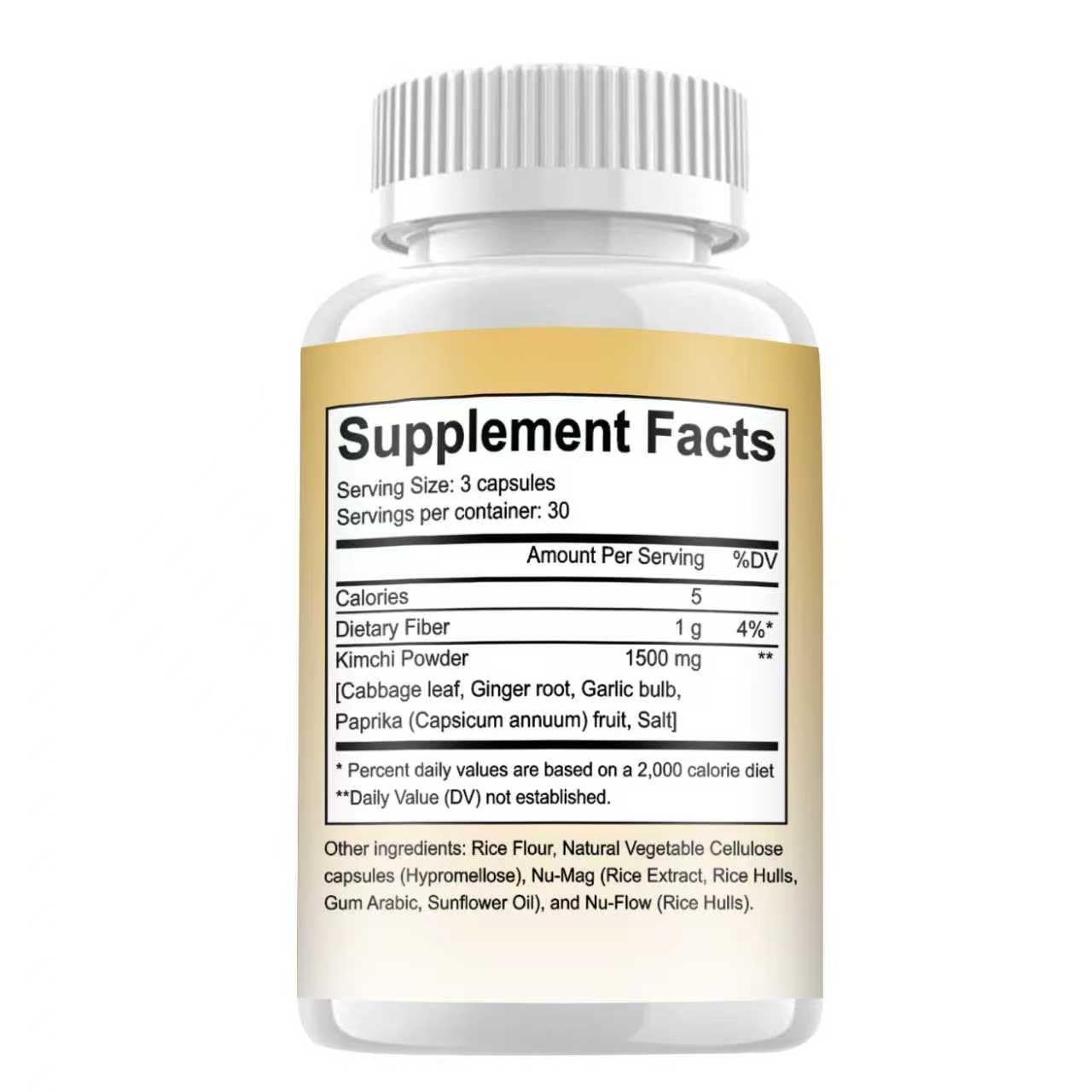 CAUDAN Kimchi Capsules, Kimchi Supplement, Probiotics & Enzymes Supports Gut & Digestive Health, Taste Well, Fermented Superfood for Antioxidant Support, 90 Vegan Capsules - dailyvitalstore