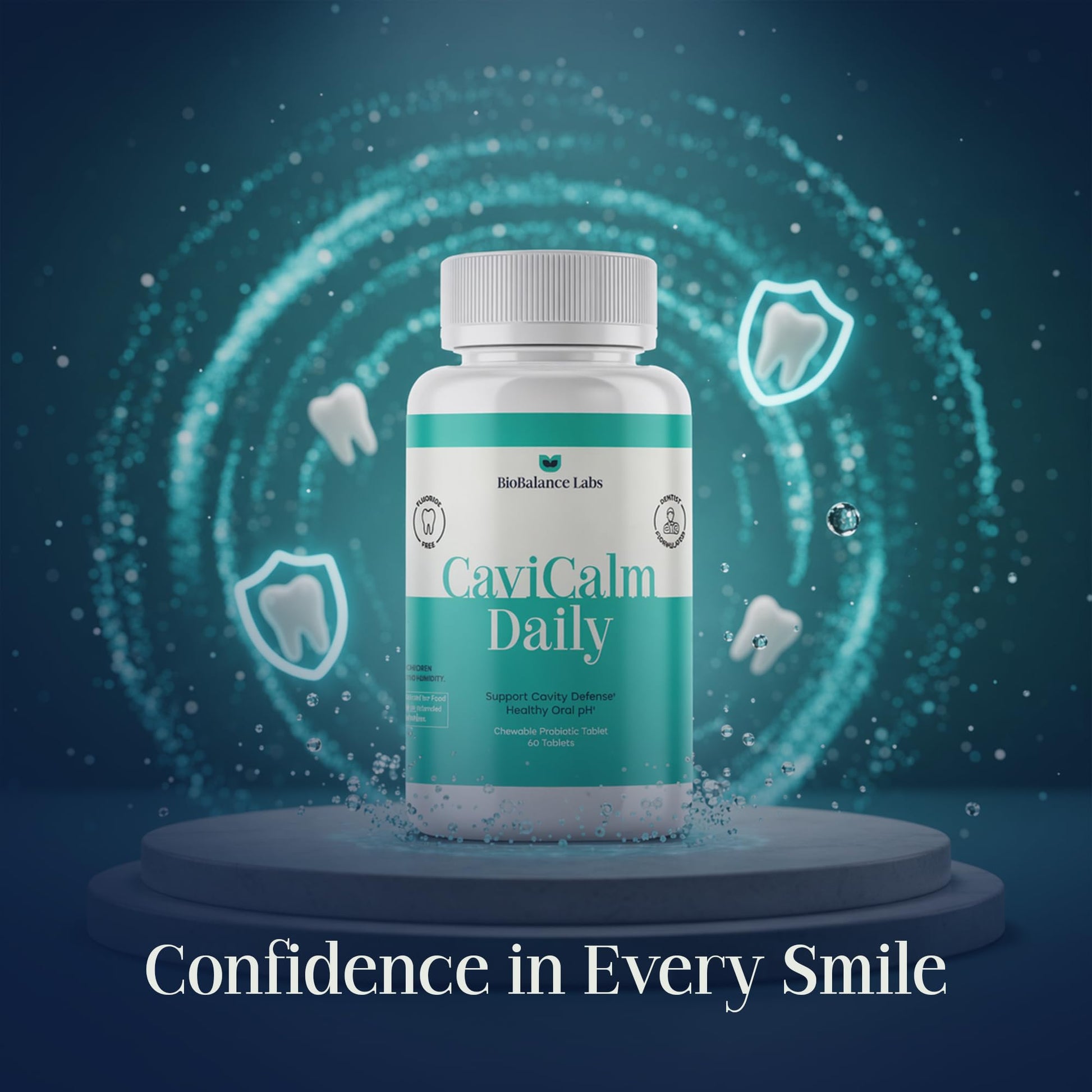 Cavity Protection Chewable Tablet - for Healthy Teeth & Gums - Fresh Breath - Nano Hydroxyapatite - Xylitol - Oral Probiotic Supplement - dailyvitalstore