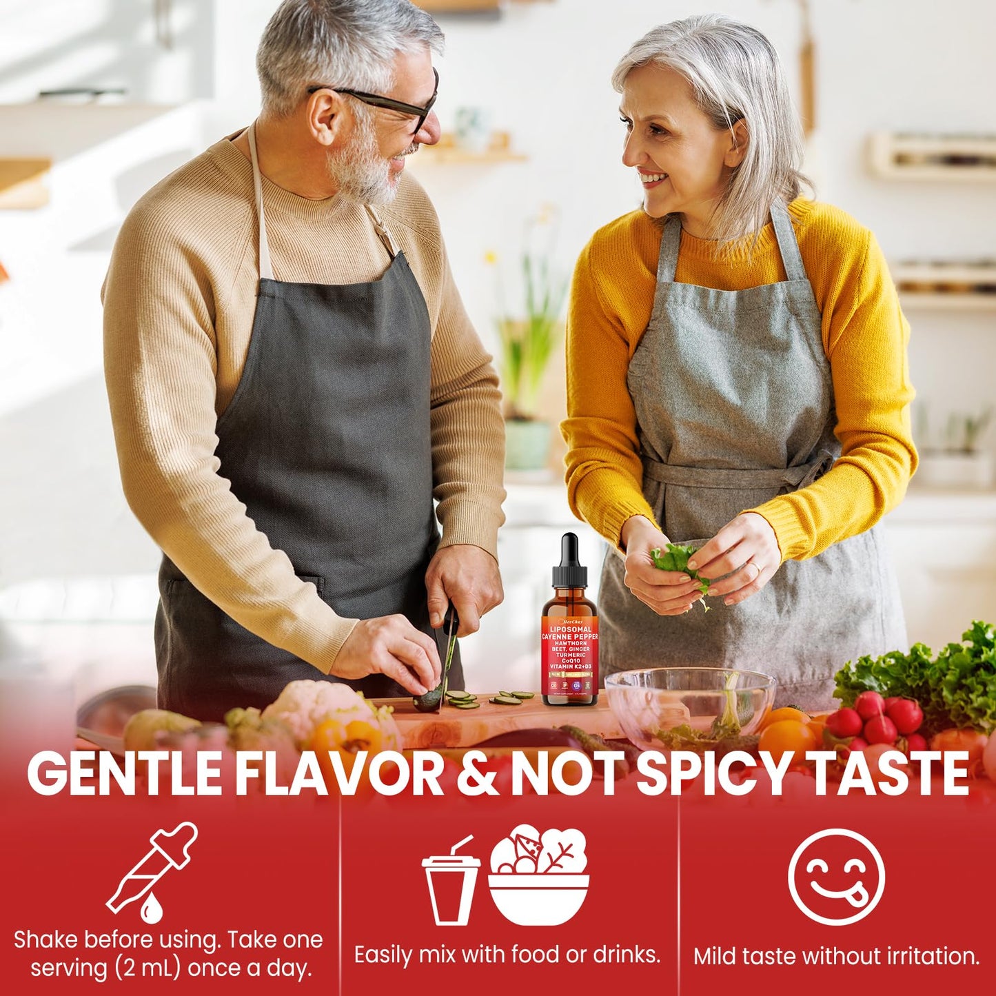 Cayenne Pepper Drops Liposomal Supplement Liquid + Hawthorn Berry, Vitamin D3 K2 Beet Root Powder, Ceylon Cinnamon, CoQ10, Turmeric Curcumin, Cayenne Pepper Extract - 2oz - dailyvitalstore